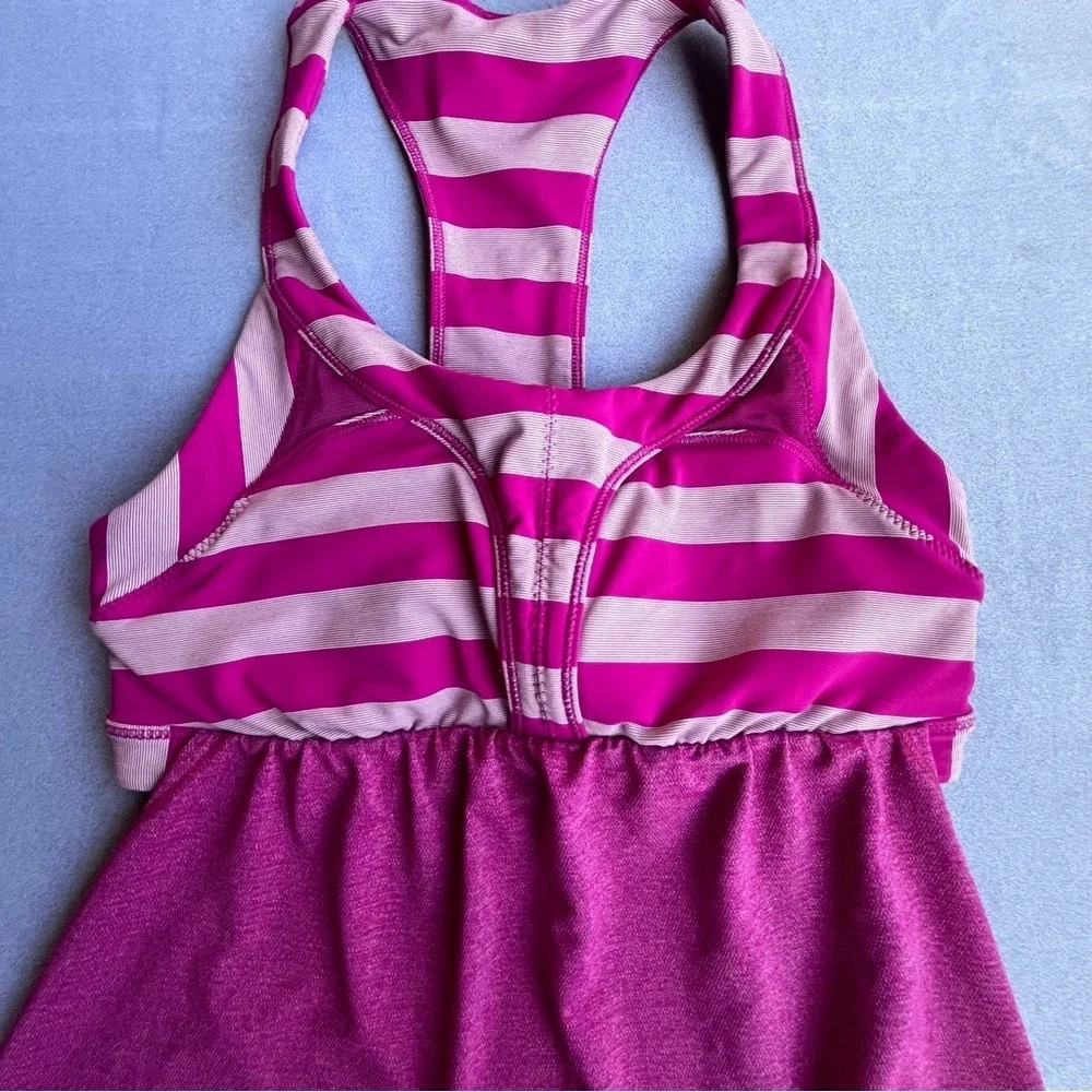 Lululemon Athletica Pink Striped Tank Top
